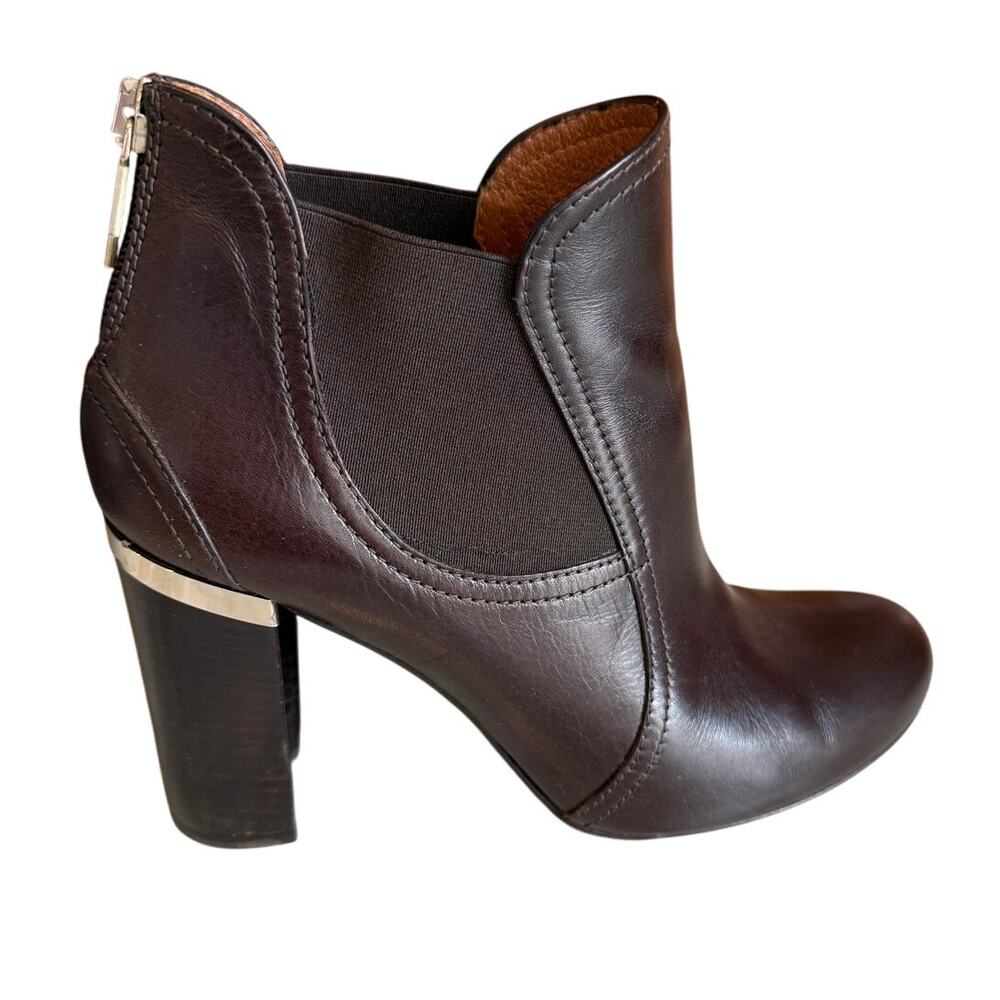 Donald J Pliner Round Toe Heeled Ankle Boots Dark Brown 7